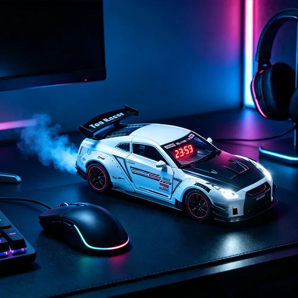 Sports Car Alarm Clock with Engine Sound & Mist Effect