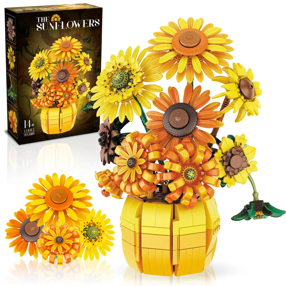 Sunflower Bouquet Building Block Set