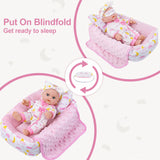 12 Inch Baby Doll Playset with Fold-Out Bed & Accessories thumbnail 5