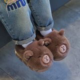 Capybara Plush Kids Slippers, Warm Winter Indoor Shoes thumbnail 6