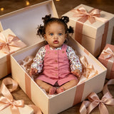 22" Realistic Reborn Toddler Doll - Curly Hair, Blue Eyes, Soft Body thumbnail 1