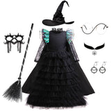 Girls Emerald Witch Ball Gown Costume thumbnail 3