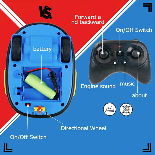 Remote control bumper car pop-up doll