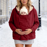 2-in-1 Zip-Up Babywearing Fleece Sweatshirt Coat thumbnail 6