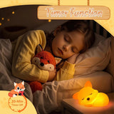 Fox Night Light | Soft Silicone Nursery Lamp with 20-Min Timer thumbnail 3