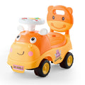 Kids Ride-On Push Car with Horn & Music, Cow Design