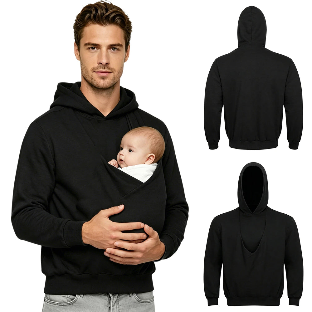 Men's Kangaroo Pocket Baby Carrier Hoodie