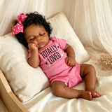 20" Realistic Reborn Baby Doll - Curly Hair Sleeping Newborn thumbnail 4