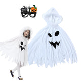 Kids White Ghost Cape Costume with Hood thumbnail 4