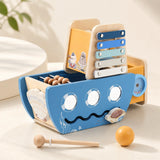 5-in-1 Wooden Activity Cube - Montessori Xylophone, Bead Maze & Ball Drop Toy thumbnail 2