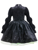 Girls Gothic Witch Costume with Hat & Glasses thumbnail 3