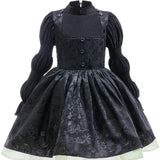 Girls Gothic Witch Costume with Hat & Glasses thumbnail 2