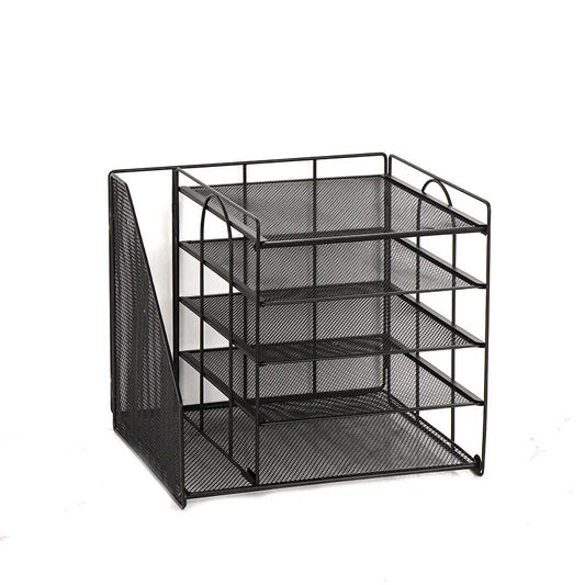 5-tier paper tray desk organiser black, main view