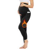 Maternity Fleece-Lined Thermal Leggings, Belly Support Winter Bottoms thumbnail 1