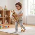 Plush Stick Horse on Wheels - Ride-On Toy for Toddlers