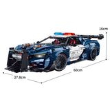 1:8 Police Supercar Building Block Set with RC & Lights - 3975 Pieces thumbnail 5