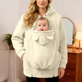 Kangaroo Pocket Babywearing Fleece Hoodie Coat thumbnail 1