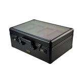 4-Row Graded Card Storage Box with Clear Lid, Carbon Fibre Pattern thumbnail 5