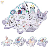 4-in-1 Baby Activity Play Mat | Foldable with Bunny Pillow, Mirror & Hanging Toys thumbnail 1