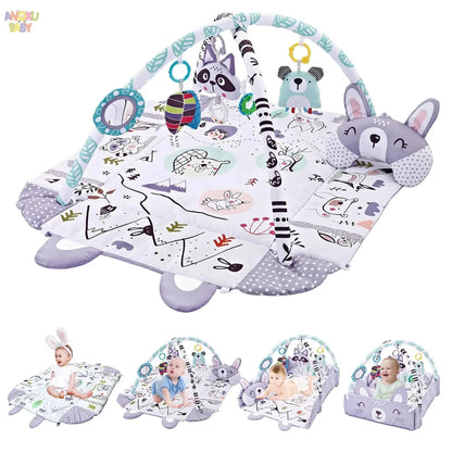 4-in-1 foldable baby play mat with toys