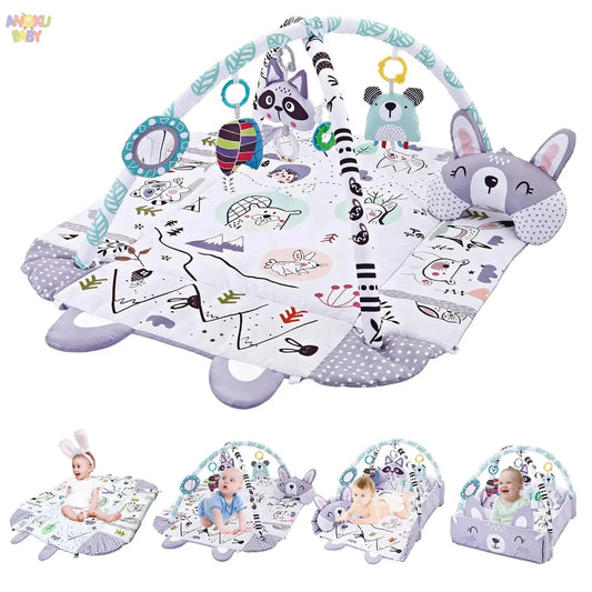 4-in-1 foldable baby play mat with toys