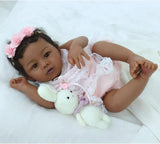 Realistic Soft-Body Baby Doll with Plush Bunny Toy thumbnail 3