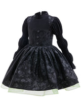 Girls Gothic Witch Costume with Hat & Glasses thumbnail 4