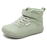 Kids Winter Barefoot High-Top Sneakers, Fleece-Lined Ankle Boots thumbnail 3