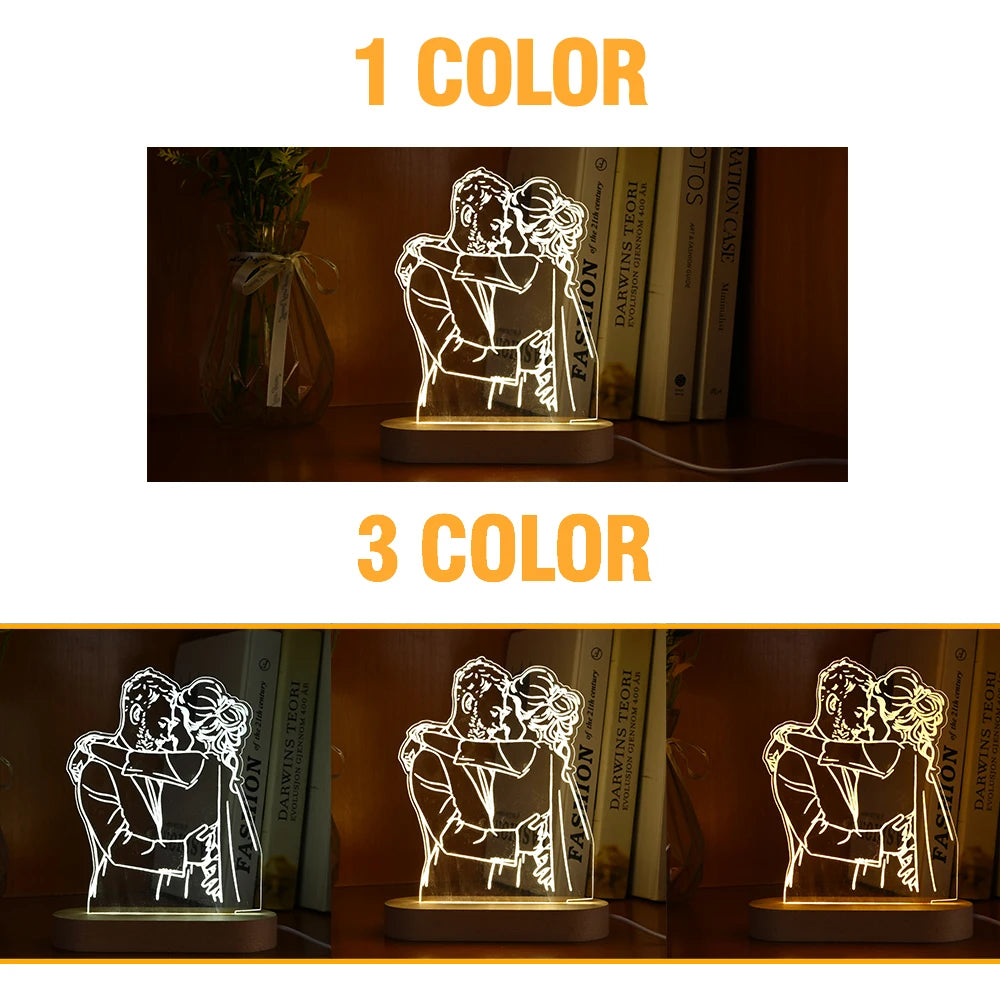 Personalized 3D Acrylic Photo Night Light