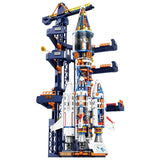 Space Rocket Launch Station Building Block Set thumbnail 2
