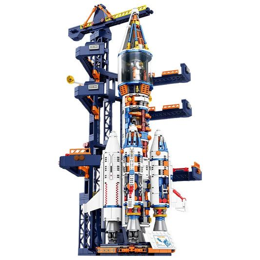 Rocket building blocks close up detail