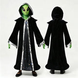 Alien Cosplay Costume with Hooded Cape, Mask and Gloves thumbnail 1
