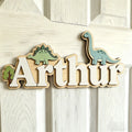 Personalised Wooden Dinosaur Name Sign for Kids Room