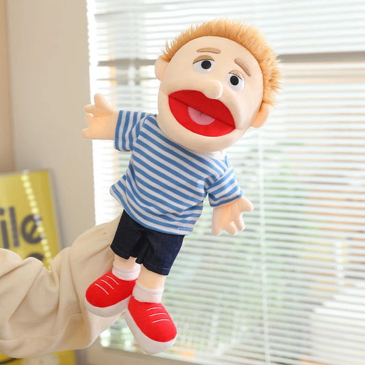 Boy family hand puppet light skin tone
