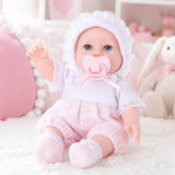 12 Inch Reborn Baby Doll Set with Jumpsuit, Lace Hat & Pacifier thumbnail 3