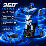 2-in-1 RC Transforming Car & Robot, One-Touch Morphing thumbnail 4