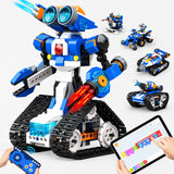 6-in-1 STEM Robot Building Kit with App Control miniatuur 1