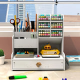 Space-Saving Pen Holder Storage Box – Multi-Compartment Organiser thumbnail 1