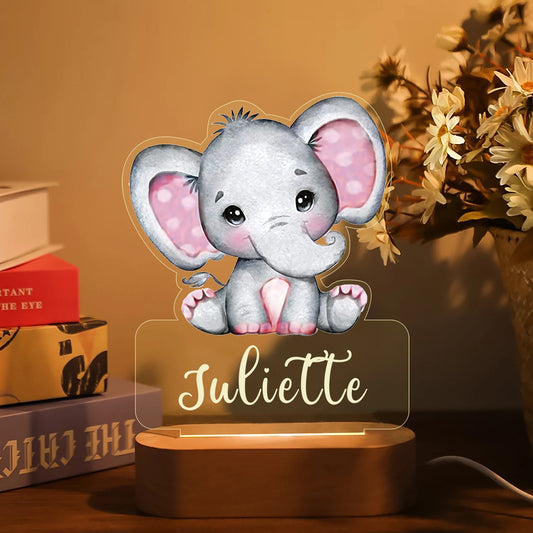 Personalized Animal Name Night Light for Kids – view 2