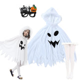 Kids White Ghost Cape Costume with Hood thumbnail 5