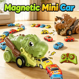 RC Dinosaur Eating Car, Magnetic Mini Cars Included thumbnail 2