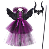 Dark Fairy Queen Costume - Girls Villain Tutu Dress thumbnail 3