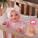17-Inch Reborn Baby Doll – Realistic Soft Vinyl, Poseable, Smiling Newborn with Accessories thumbnail 2
