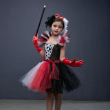 Girls Dalmatian-Spot Villain Costume - 4-Piece Tutu Set thumbnail 1