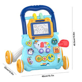 Baby Activity Push Walker | Doodle Board & Learning Toy with 4-Wheel Stability thumbnail 4