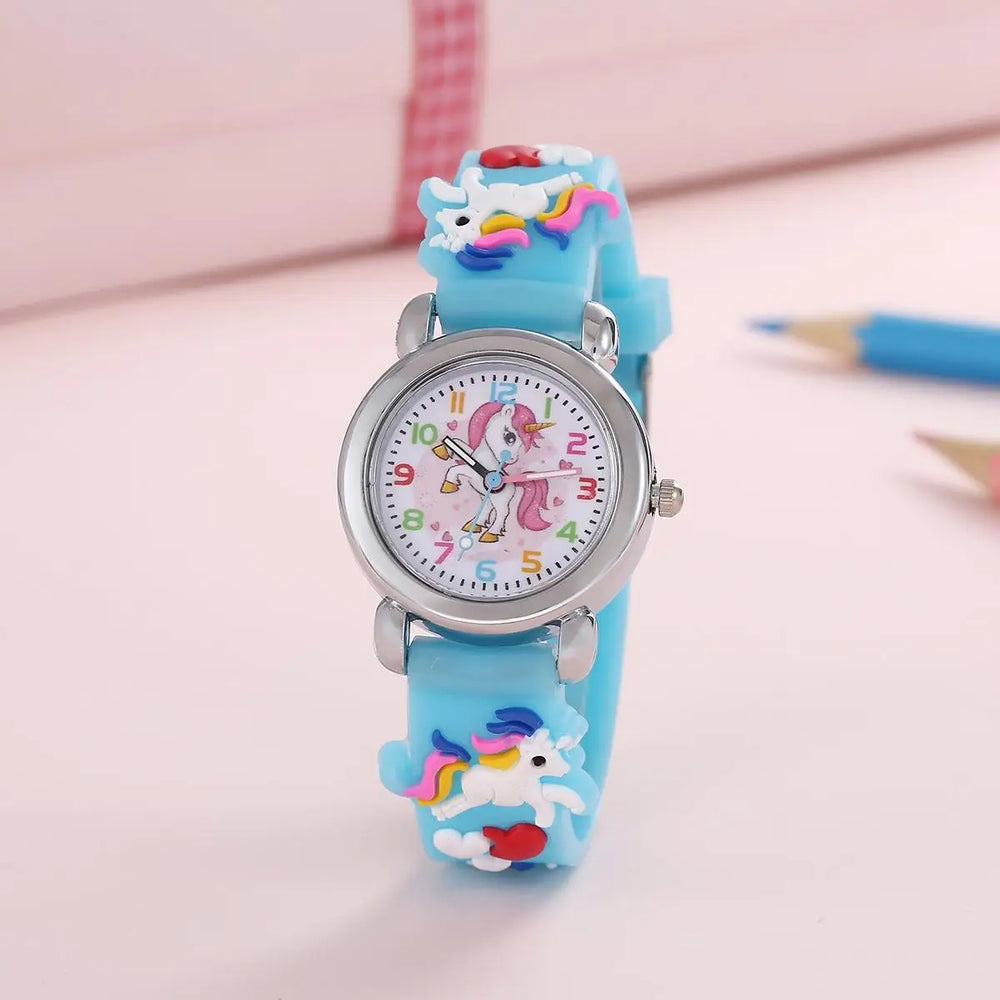 3D Cartoon Silicone Kids Watch – Unicorn & Dinosaur Designs