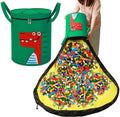 Felt Animal Toy Storage Basket with Fold-Out Play Mat
