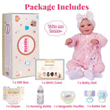 17-Inch Reborn Baby Doll – Realistic Soft Vinyl, Poseable, Smiling Newborn with Accessories thumbnail 5