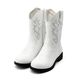 Kids Western Cowboy Boots with Embroidery & Rhinestone Detail thumbnail 3