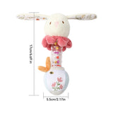 Wooden Sensory Rattle Toy - Rainbow Rainstick, Rolling Gears or Plush Bunny thumbnail 4